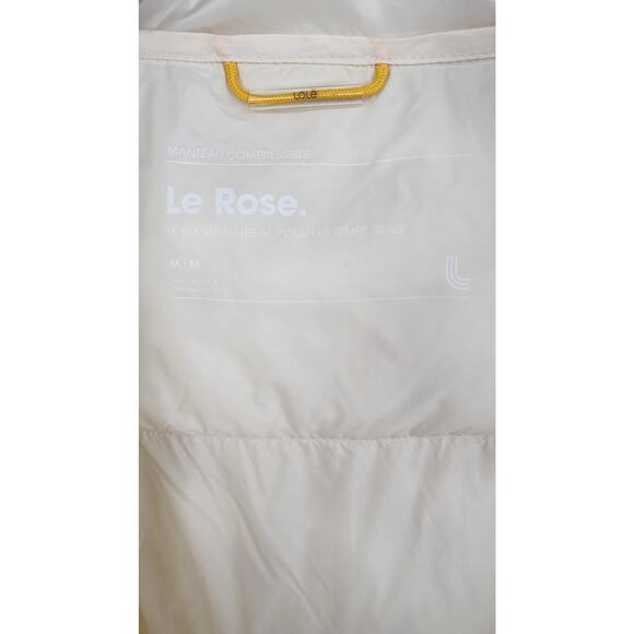 Le Rose Cream Zip Front Manteau Compressible Puffer Vest Women's M - Picture 7 of 11